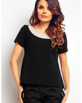 Bluza dama,  Poliester/Elastan, Negru