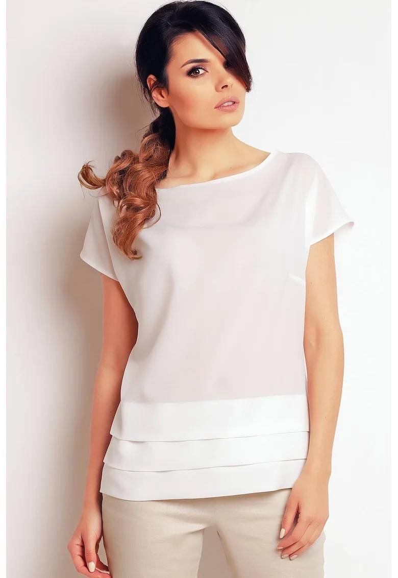 Bluza dama, InfiniteYou, Poliester, Ecru/Alb