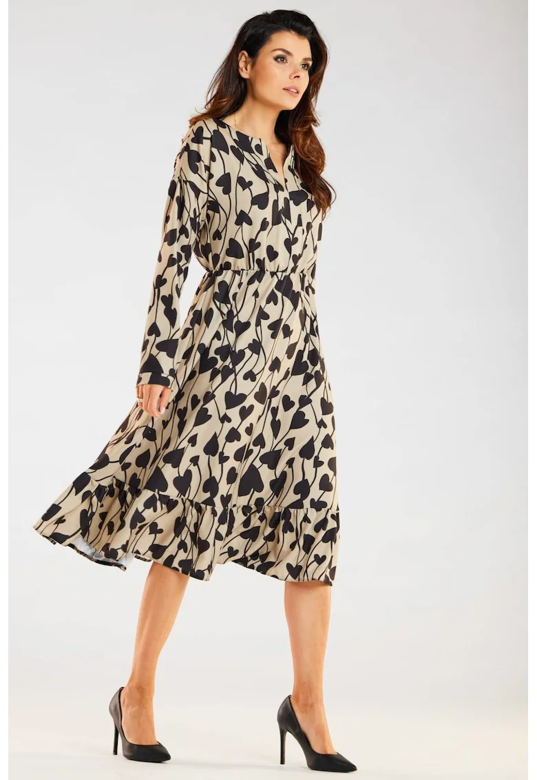 Rochie dama,  bej negru