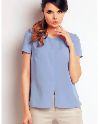 Bluza dama,  Poliester, Albastru deschis