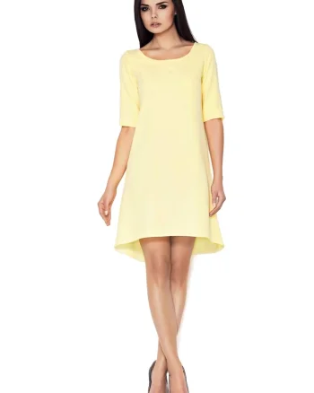Rochie A056 ,  Poliester/Viscoza, Galben