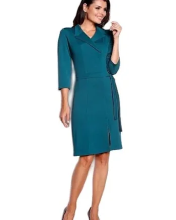 Rochie A151,  Poliester/Elastan, Verde