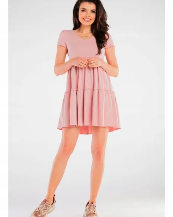 Rochie M244 - Roz pudrat