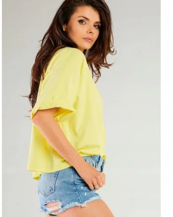 Bluza,  Elastan, Galben, Marime unica