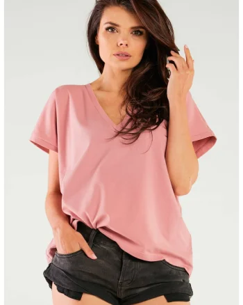 Bluza dama,  Bumbac/Lycra, Roz,