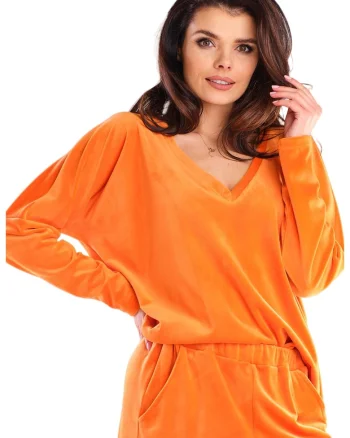 Bluza  Poliester, Portocaliu, Marime unica