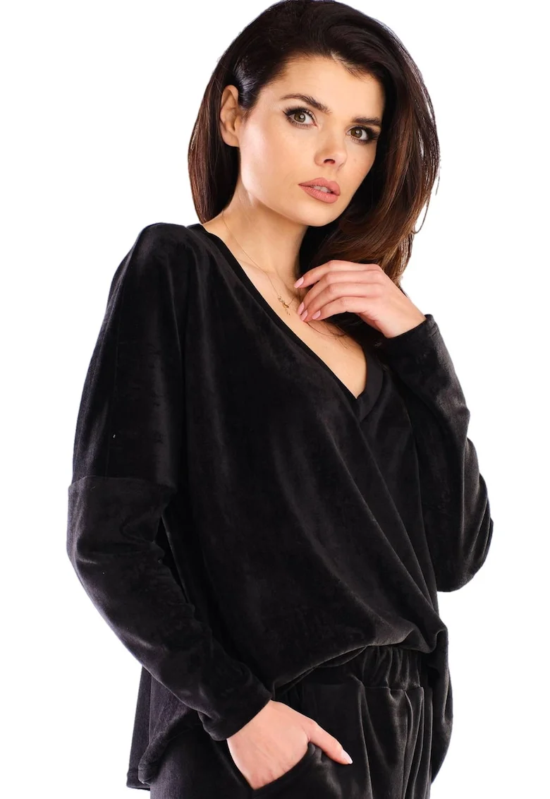 Bluza  Poliester, Negru, Marime unica