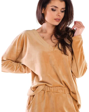Bluza  Poliester, Bej, Marime unica