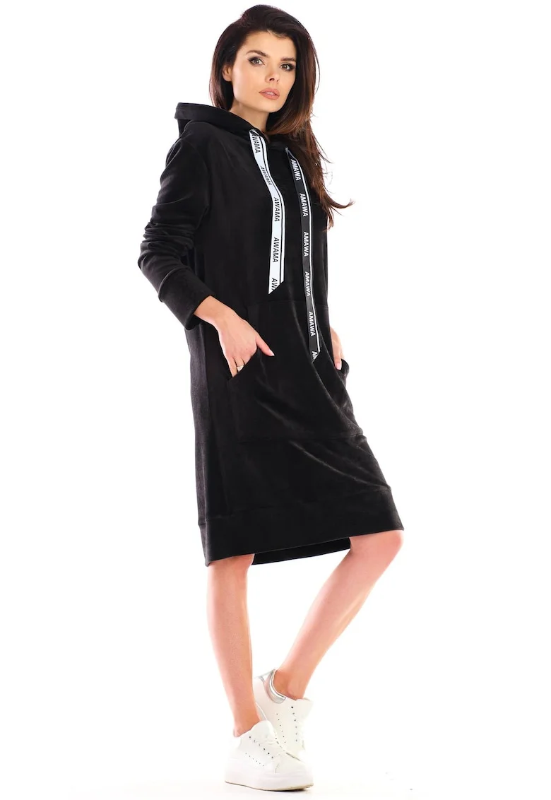 Rochie  Poliester, Negru, S/M