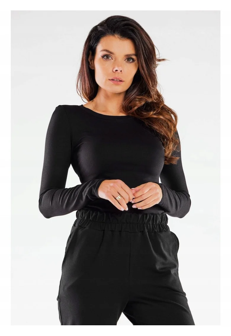 Bluza dama,  Bumbac/Elastan, Negru