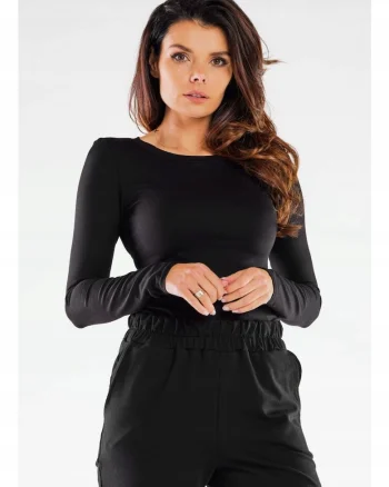 Bluza dama,  Bumbac/Elastan, Negru