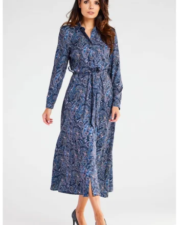 Rochie dama,  Poliester, Albastru marin, Albastru