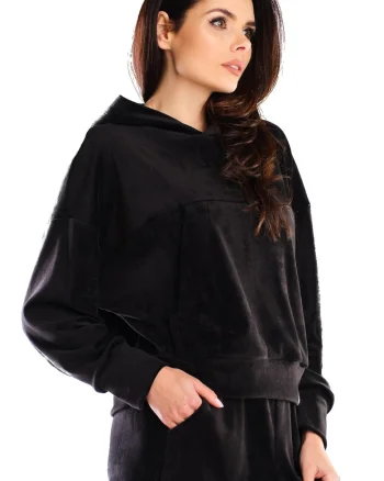 Hanorac  Poliester, Negru, Negru