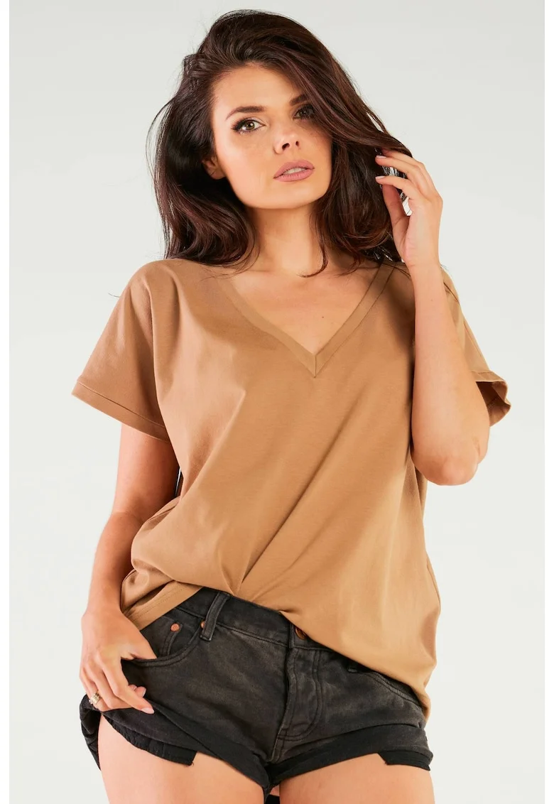 Bluza dama,  Bumbac/Lycra, Bej,