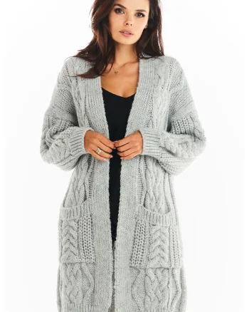 Pulover dama,  Poliamida, Marime One Size, Gri