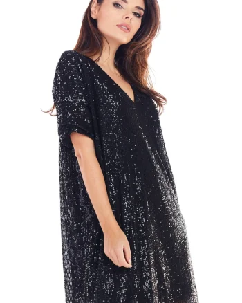 Rochie  Poliester, Negru,