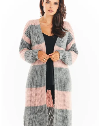 Pulover dama  poliacrilic Gri roz