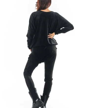 Pantaloni  Poliester, Negru, S/M