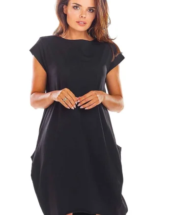 Rochie scurta cu buzunare ample