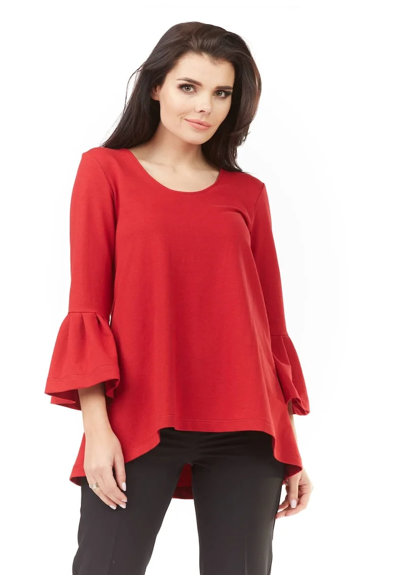 Bluza dama,  Bumbac, Rosu