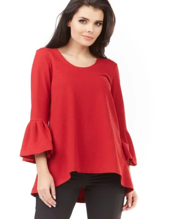 Bluza dama,  Bumbac, Rosu