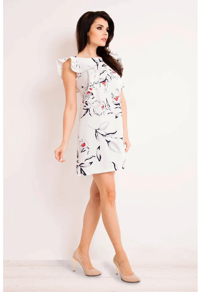 Rochie dama  Poliester, M123 - Ecru -