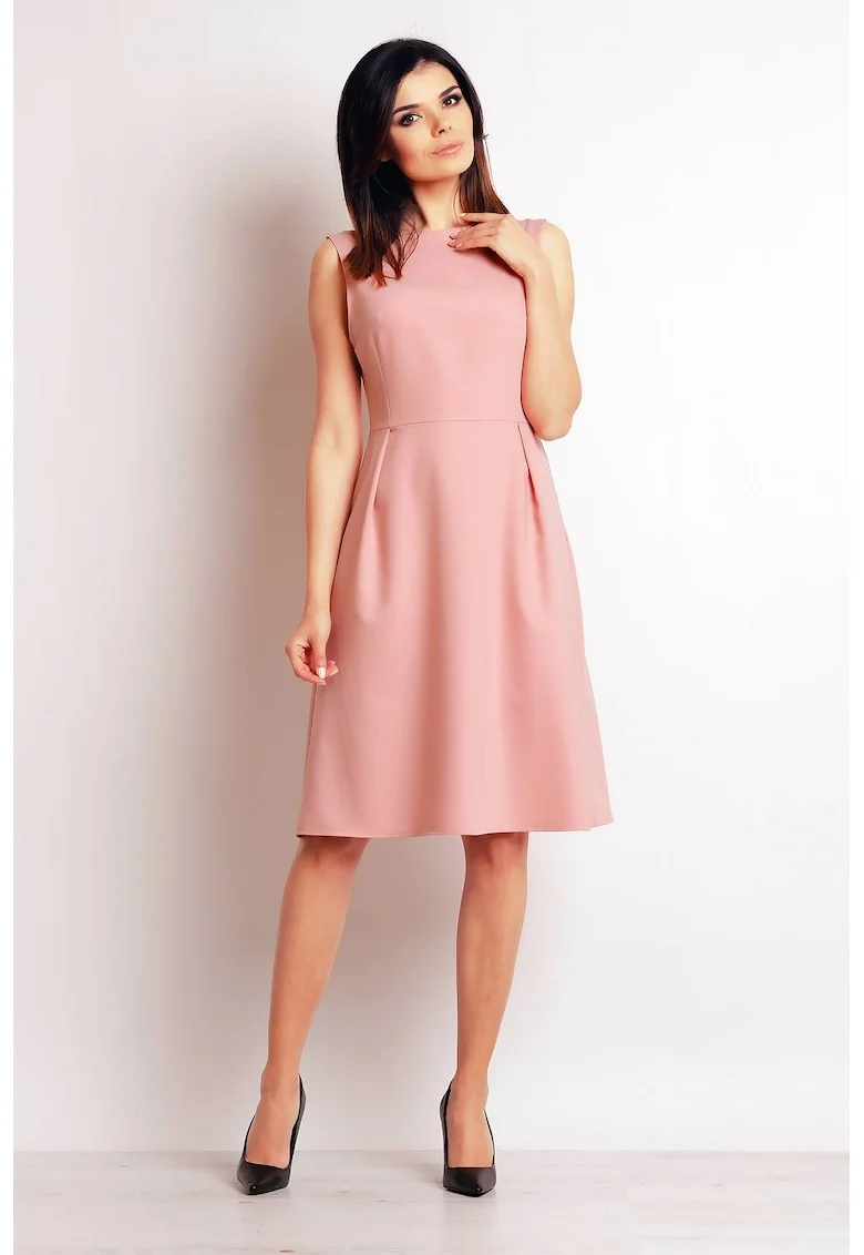 Rochie dama  Poliester, M097 - Roz pudrat -