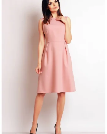 Rochie dama  Poliester, M097 - Roz pudrat -