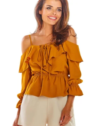 Bluza dama,  Poliester, Caramel, A309