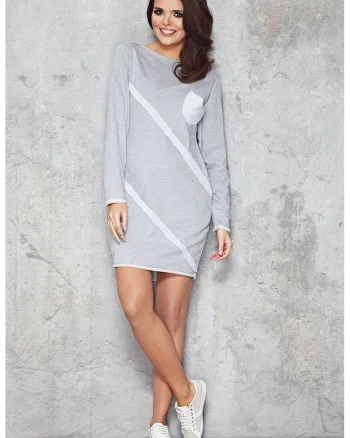 Rochie dama  Bumbac, M069 - Gri -