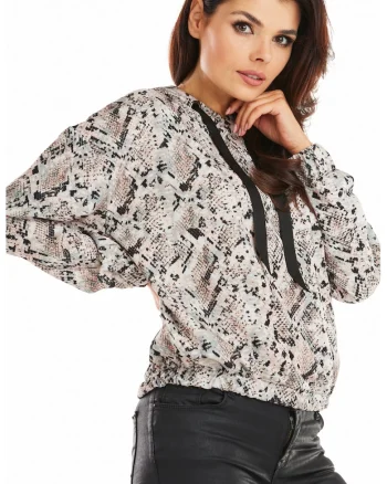 Bluza dama,  Poliester, Gri, Gri