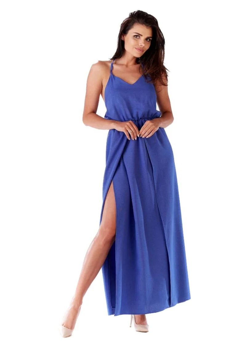 Infinite You Rochie maxi dama Ettassant M138 albastru deschis, Albastru deschis