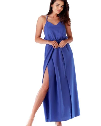 Infinite You Rochie maxi dama Ettassant M138 albastru deschis, Albastru deschis