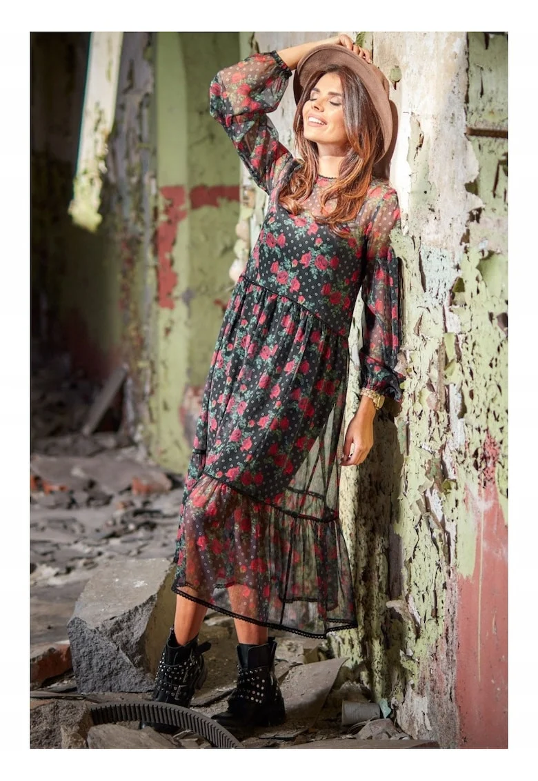 Rochie dama,  Poliester, Multicolor, A316