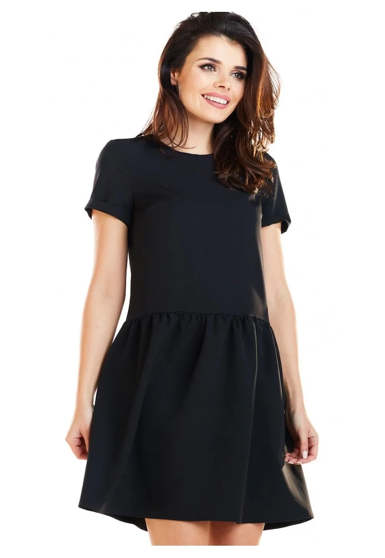 Rochie dama,  Poliester, Negru, A277