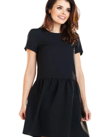 Rochie dama,  Poliester, Negru, A277