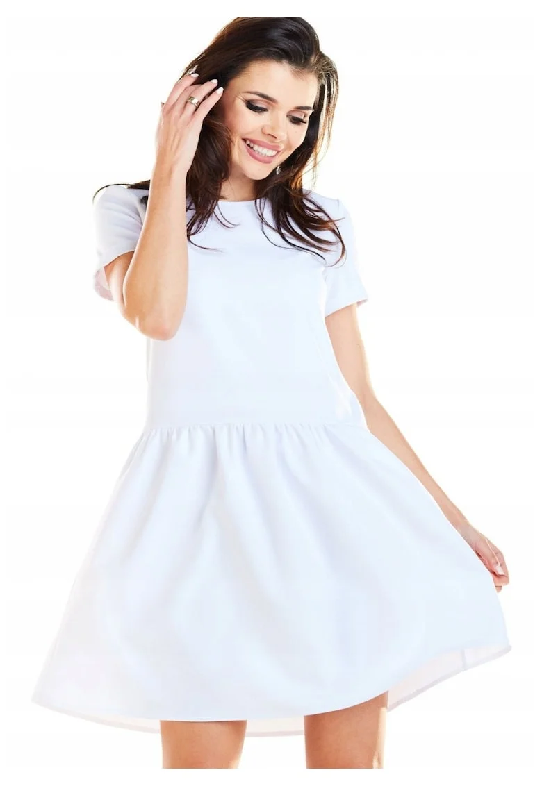 Rochie dama,  Poliester, Alb, A277