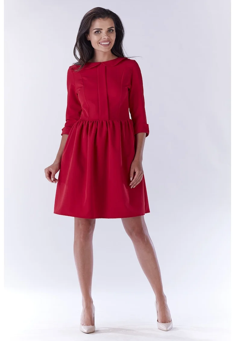 Rochie dama,  Poliester, Rosu, A183