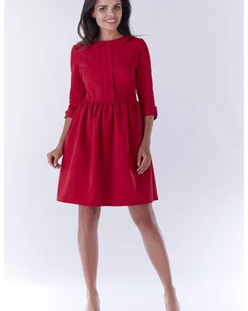 Rochie dama,  Poliester, Rosu, A183