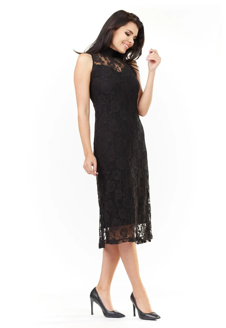 Rochie dama,  Poliester, Negru, A203