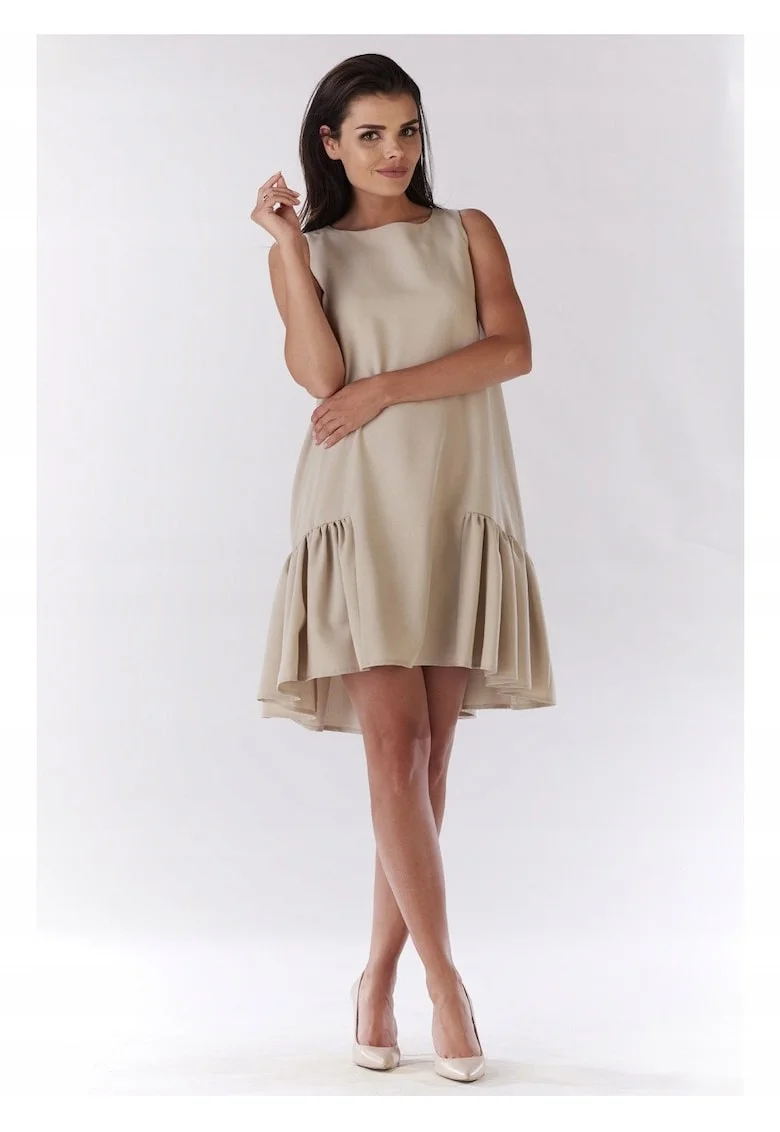 Rochie dama,  Poliester, Bej, A176