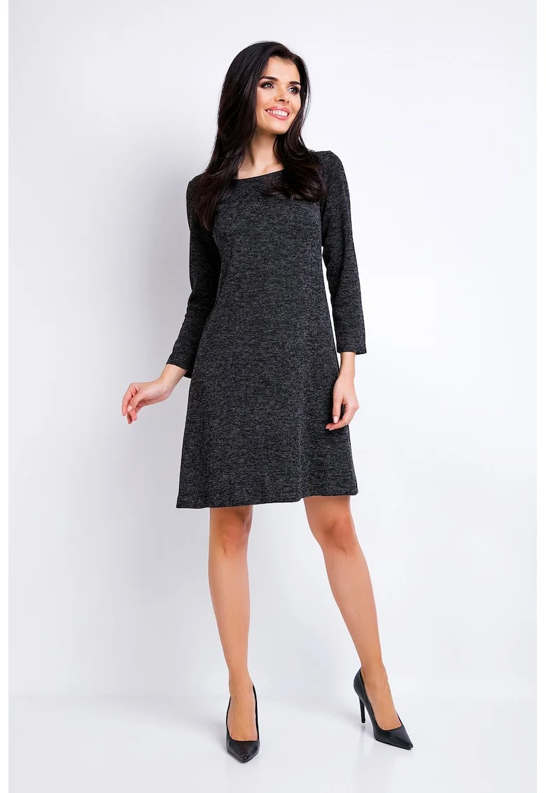 Rochie dama,  Poliester, Gri inchis, A162
