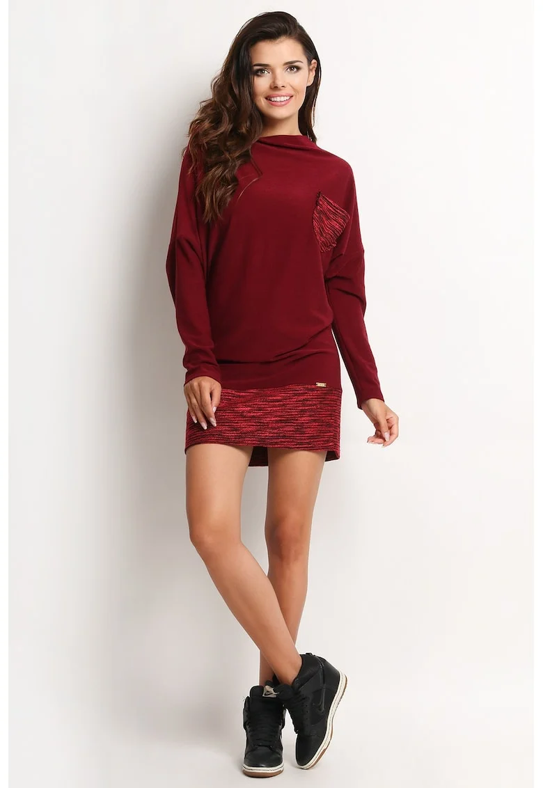 Rochie dama,  Poliester, Visiniu, A117