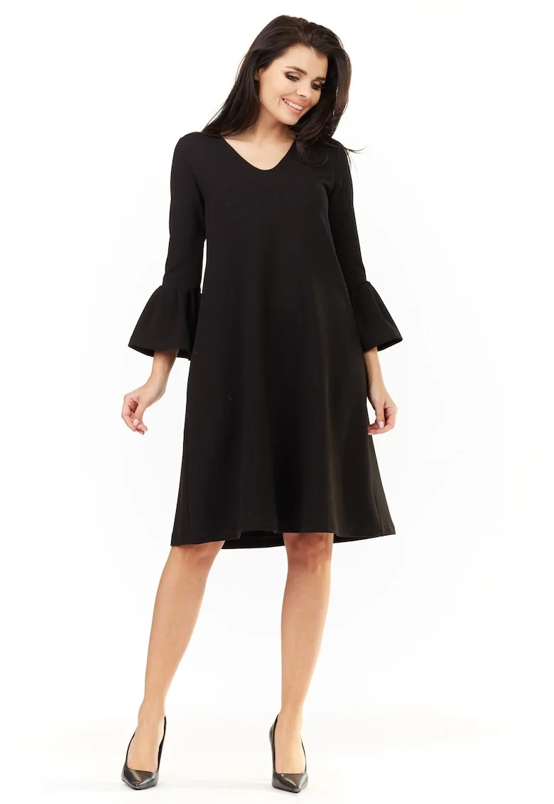 Rochie dama,  Bumbac, Negru, A207