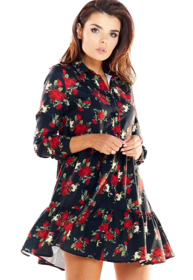 Rochie mini dama Lisarre A326 neagra, Negru
