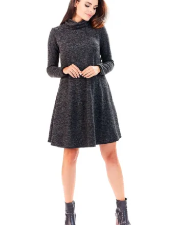 Rochie mini dama Langaine A198 grafit, Gri