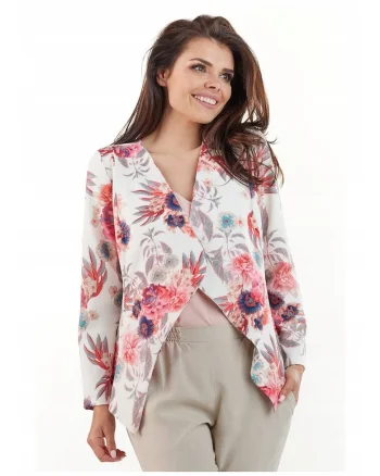 Cardigan Femei,  Floral, Roz