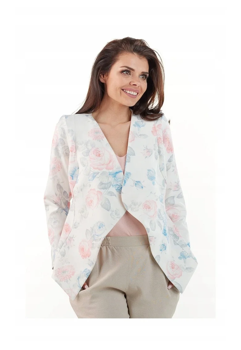 Cardigan Lejer Femei,  Floral, Pastel, Marimea