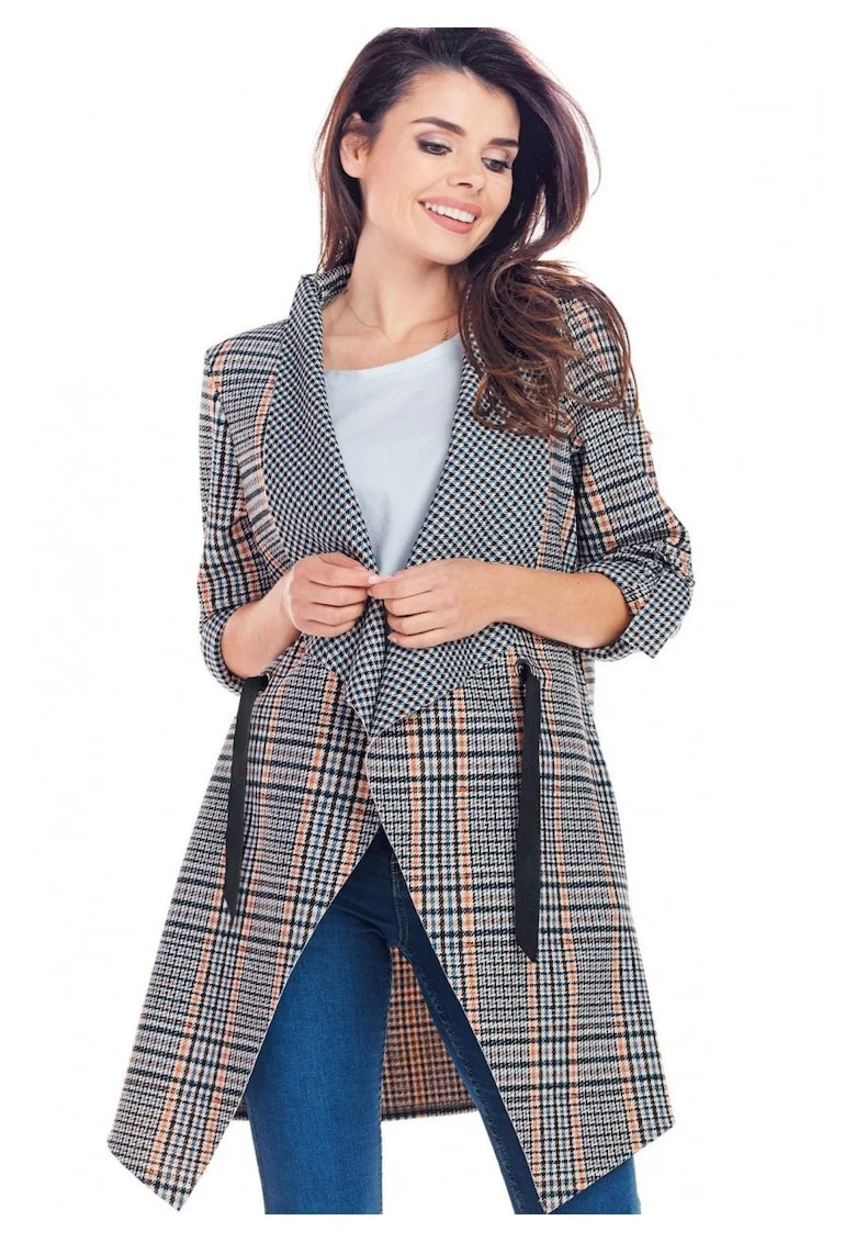 Sacou Lejer,  S/M, maneci lungi, talie ajustabila, multicolor