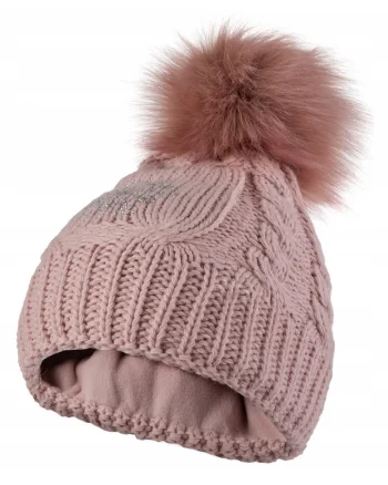 Caciula Din Lana,  Cz04, Marime Unica, Material 30% Lana, 10% Viscoza, 60% Poliacril, Calduroasa, Cu Pompon, Marime Universala, De Inalta Calitate, Roz